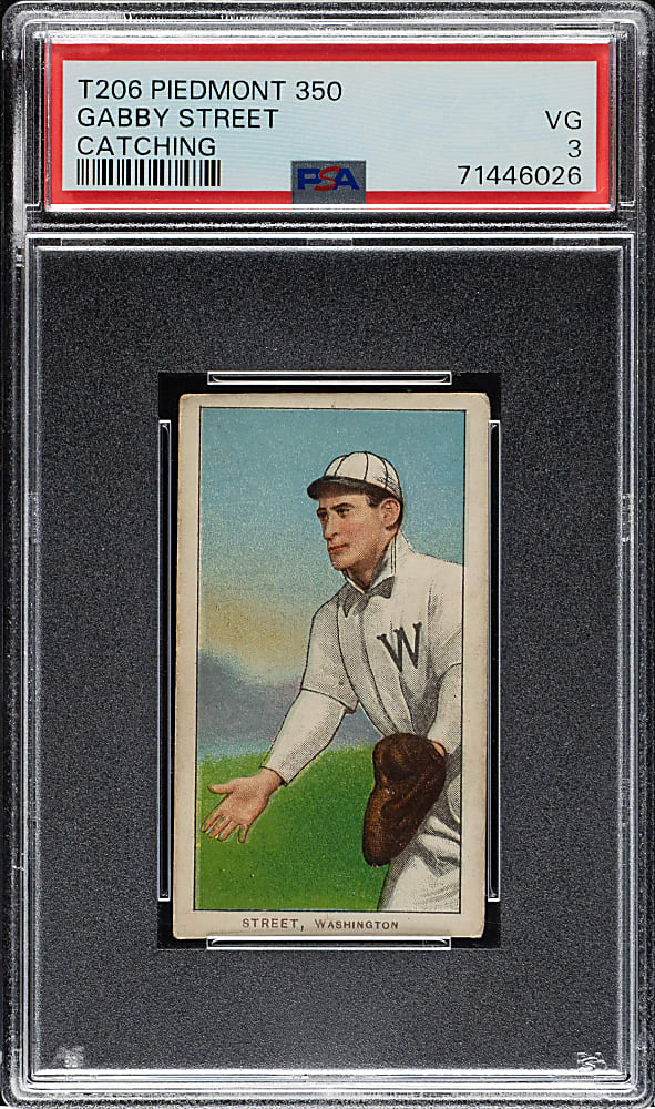 1909-1911 T206 White Border Gabby Street Catching PSA VG 3