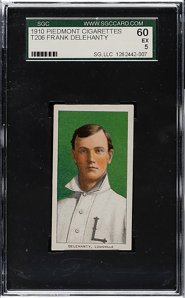 1909-1911 T206 White Border Frank Delehanty SGC EX 60
