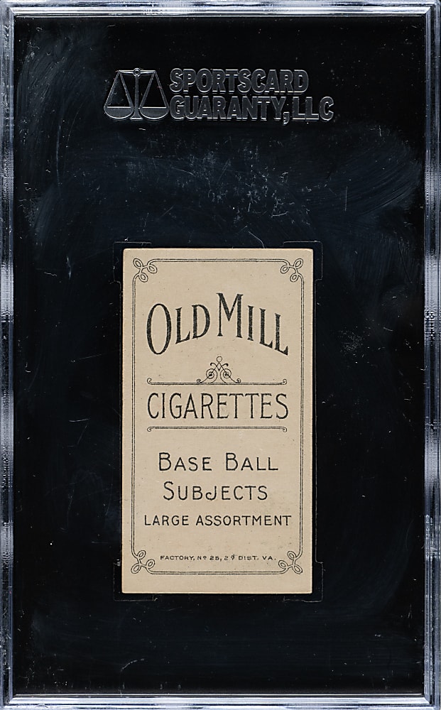 1909-1911 T206 White Border Gavvy Cravath SGC VG/EX 50 - Old Mill Back