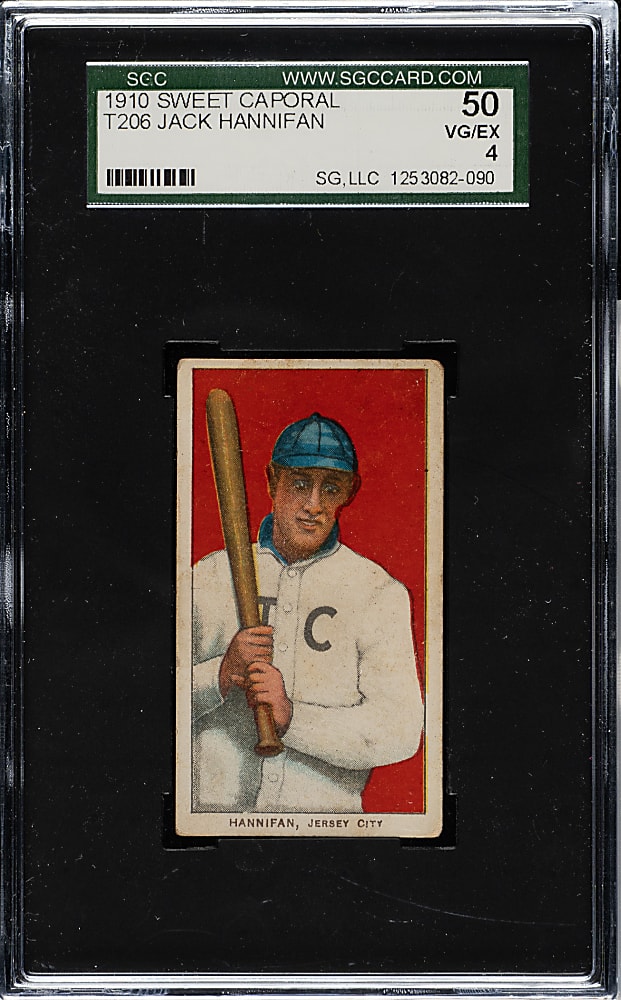 1909-1911 T206 White Border Jack Hannifan SGC VG/EX 50