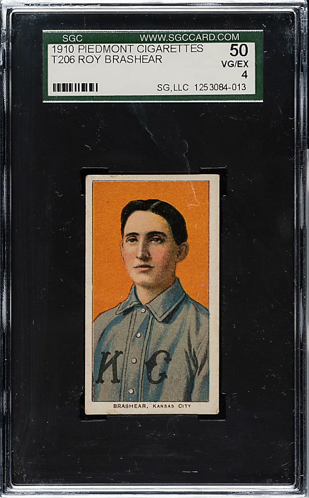 1909-1911 T206 White Border Roy Brashear SGC VG/EX 50