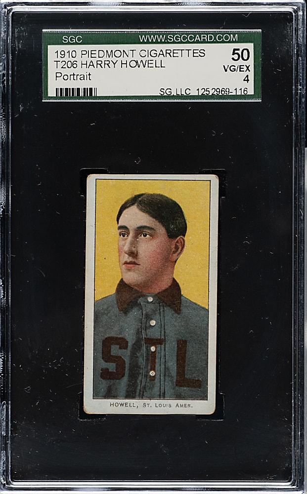 1909-1911 T206 White Border Harry Howell Portrait SGC VG/EX 50