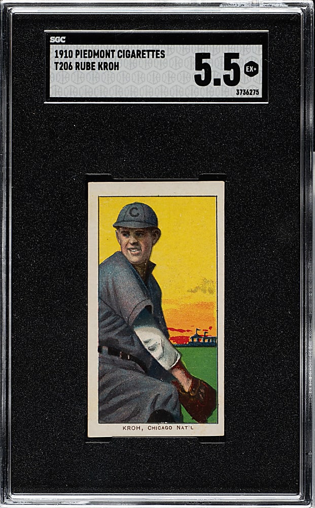 1909-1911 T206 White Border Rube Kroh SGC EX+ 5.5