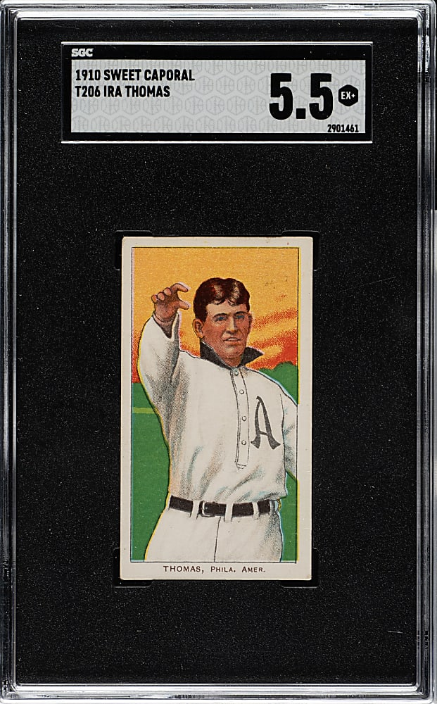 1909-1911 T206 White Border Ira Thomas SGC EX+ 5.5