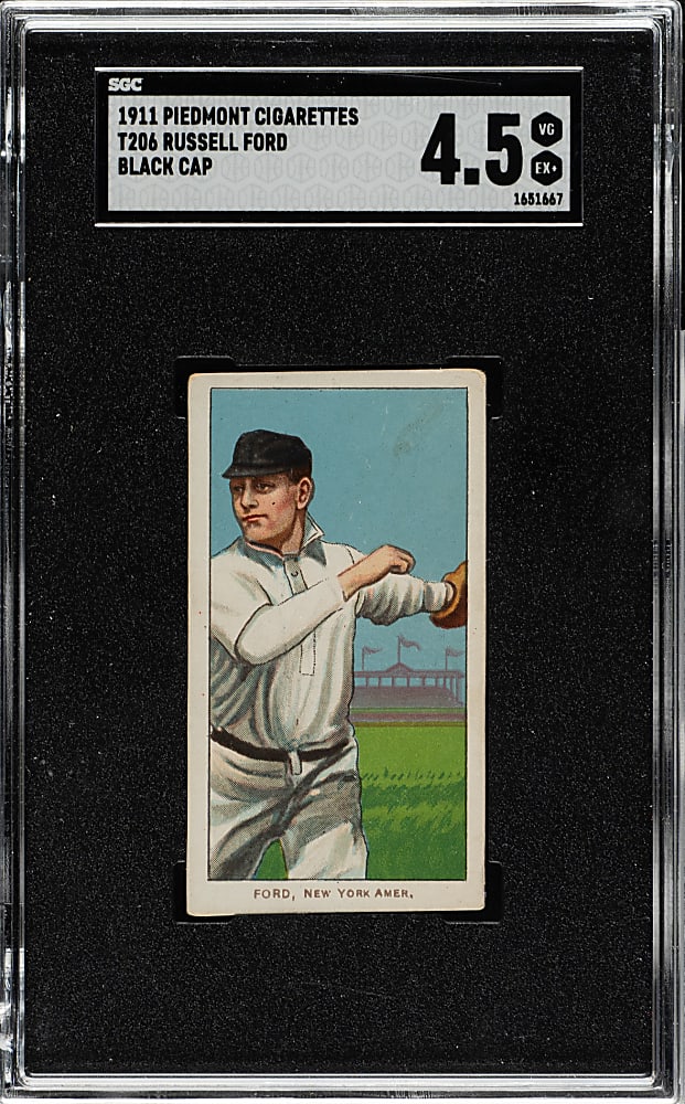1909-1911 T206 White Border Russ Ford SGC VG/EX+ 4.5
