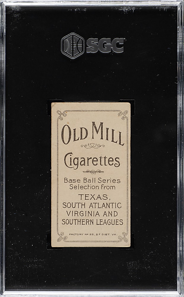 1909-1911 T206 White Border Charles Seitz Southern Leaguer SGC VG/EX 4 - Old Mill Back
