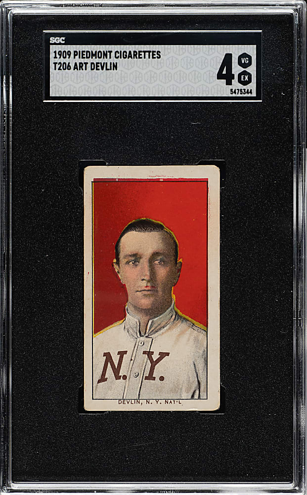1909-1911 T206 White Border Art Devlin SGC VG/EX 4