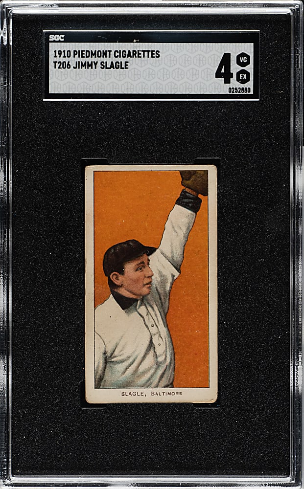 1909-1911 T206 White Border Jimmy Slagle SGC VG/EX 4