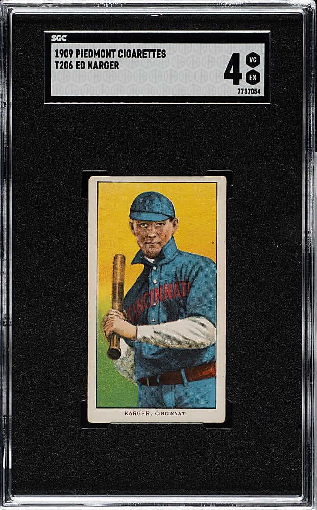 1909-1911 T206 White Border Ed Karger SGC VG/EX 4