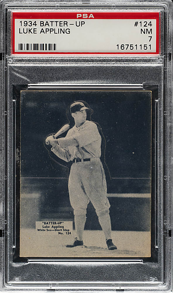 1934-1936 R318 Batter-Up #124 Luke Appling PSA NM 7