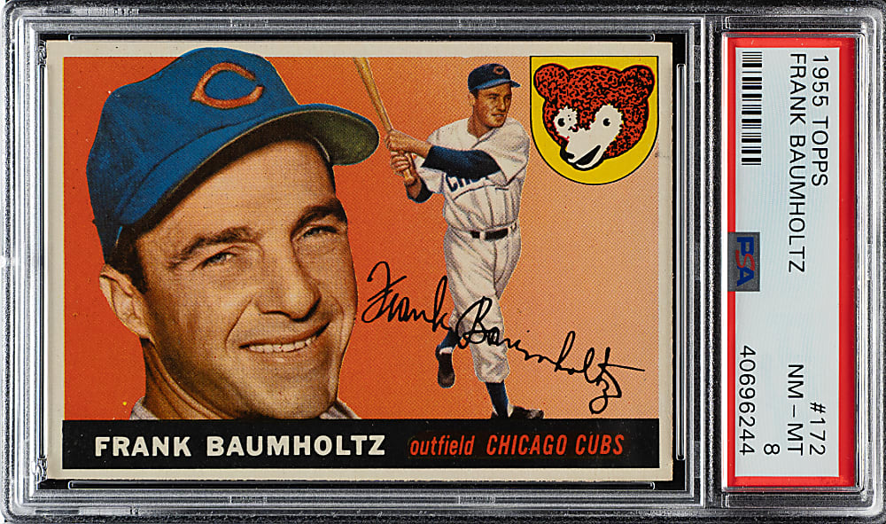 1955 Topps #172 Frank Baumholtz PSA NM-MT 8