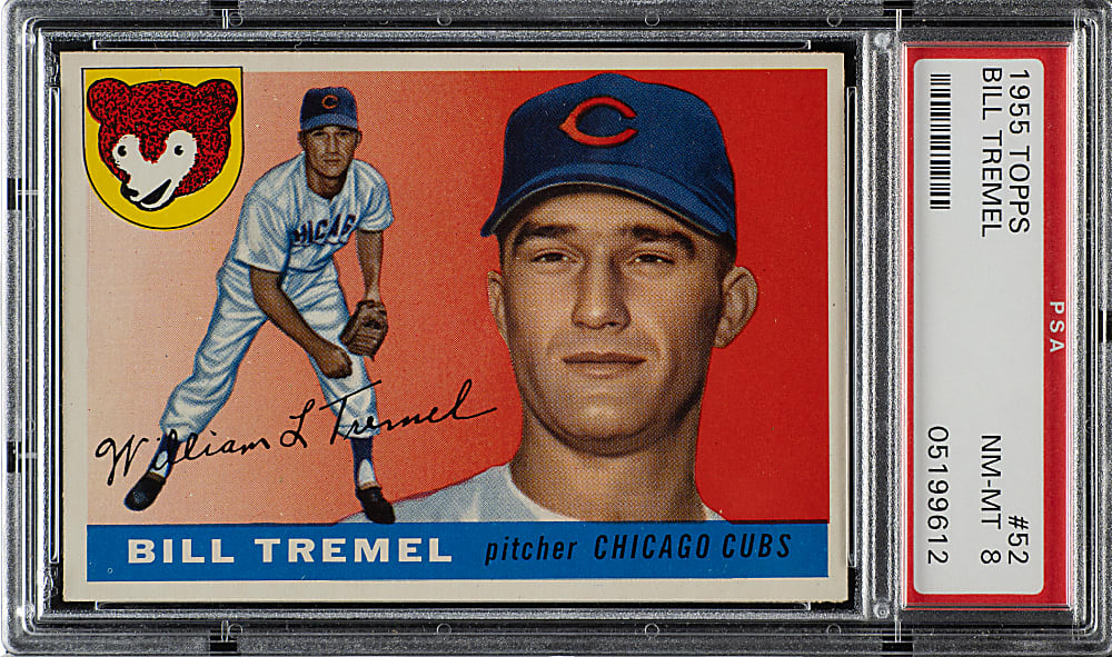 1955 Topps #52 Bill Tremel PSA NM-MT 8