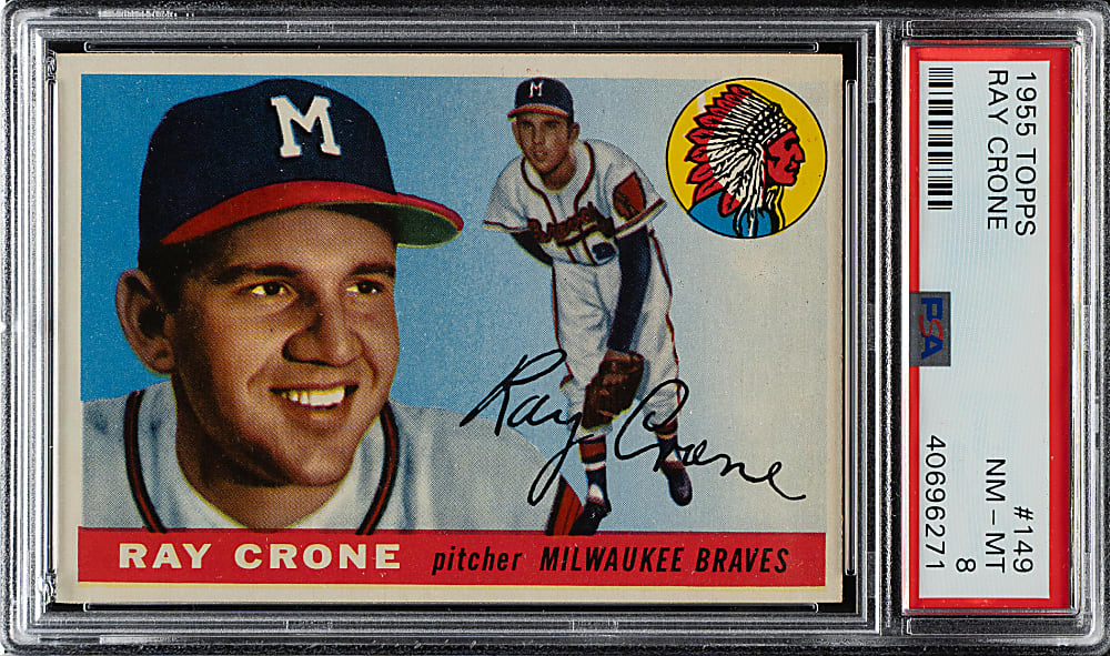 1955 Topps #149 Ray Crone PSA NM-MT 8