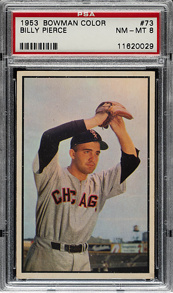 1953 Bowman Color #73 Billy Pierce PSA NM-MT 8