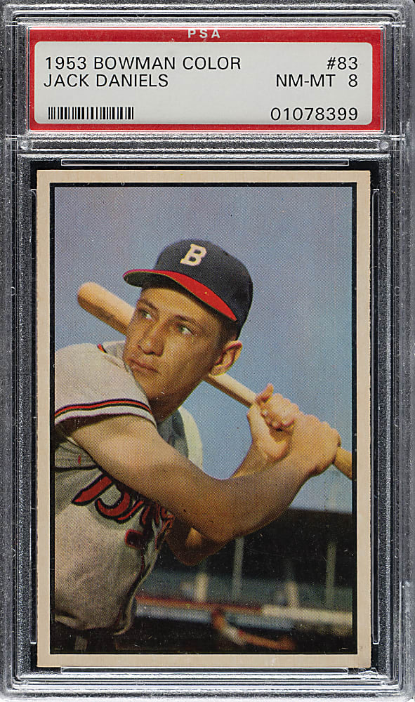 1953 Bowman Color #83 Jack Daniels PSA NM-MT 8