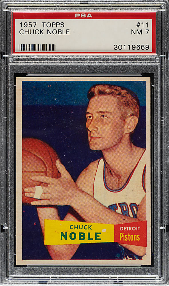 1957-1958 Topps Basketball #11 Chuck Noble PSA NM 7