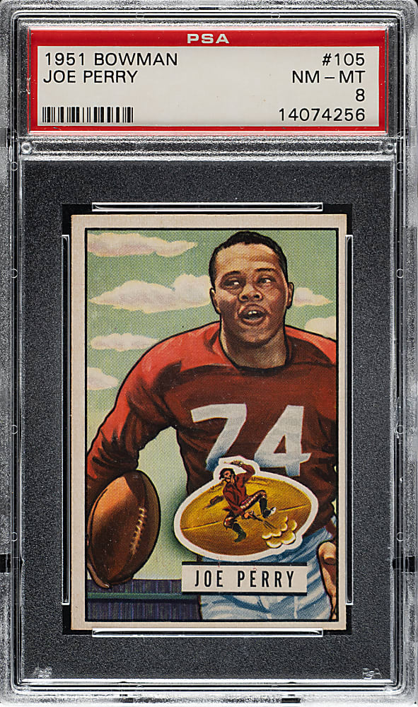 1951 Bowman Football #105 Joe Perry PSA NM-MT 8