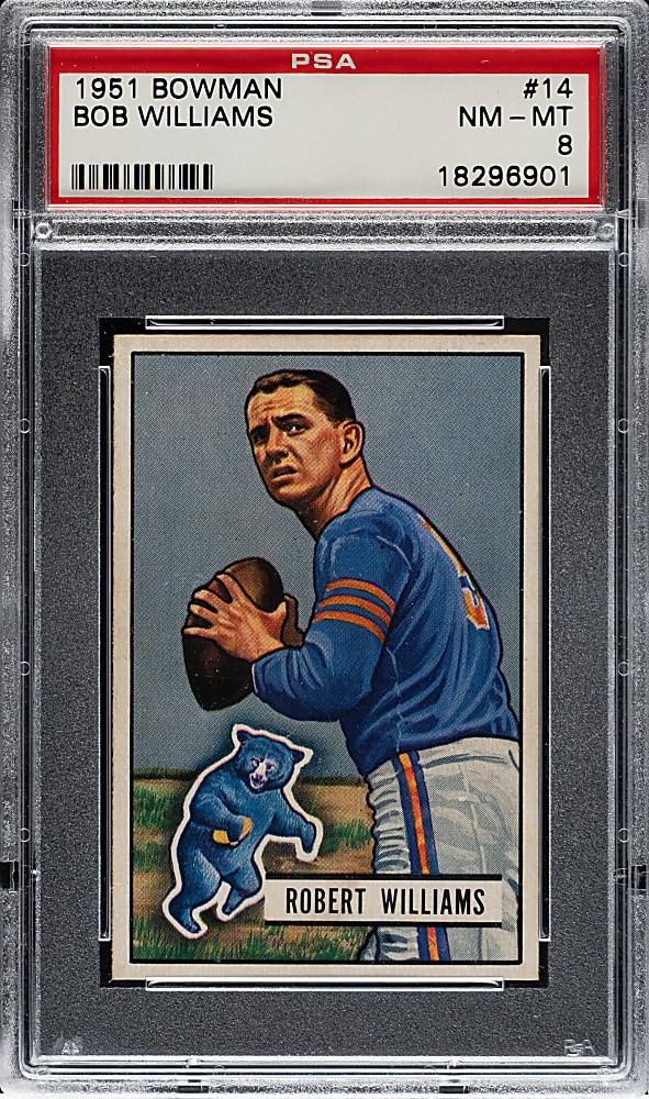 1951 Bowman Football #14 Robert Williams PSA NM-MT 8