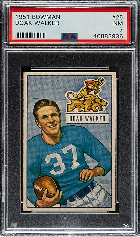 1951 Bowman Football #25 Doak Walker PSA NM 7