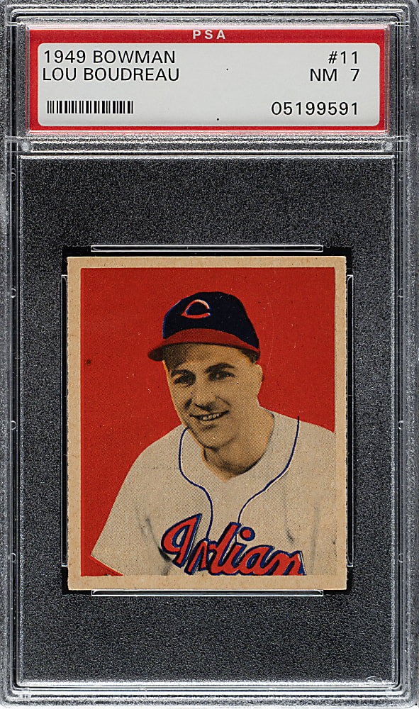 1949 Bowman #11 Lou Boudreau PSA NM 7