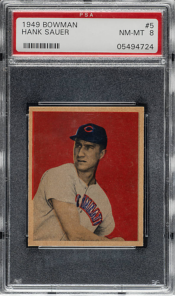 1949 Bowman #5 Hank Sauer PSA NM-MT 8