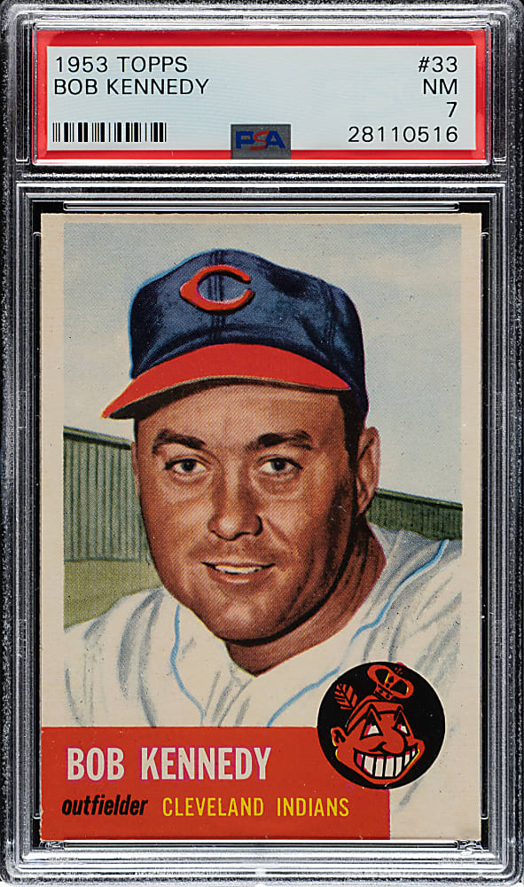 1953 Topps #33 Bob Kennedy PSA NM 7