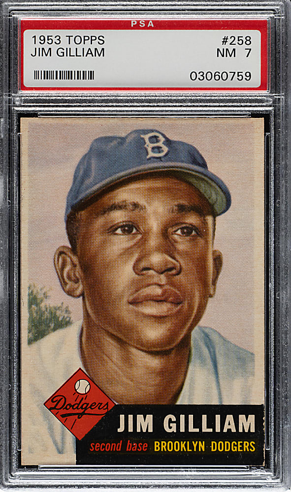 1953 Topps #258 Jim Gilliam PSA NM 7