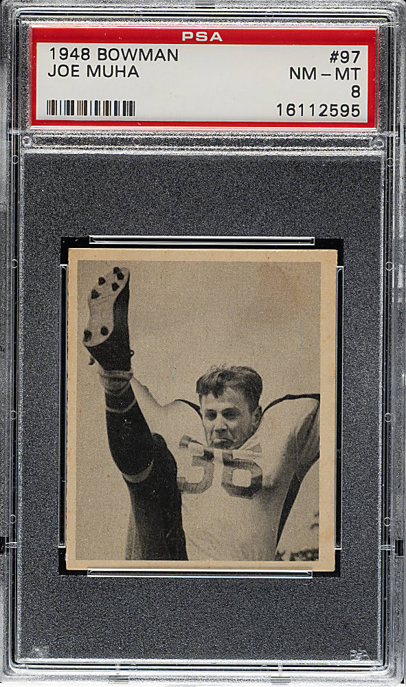 1948 Bowman Football #97 Joe Muha PSA NM-MT 8