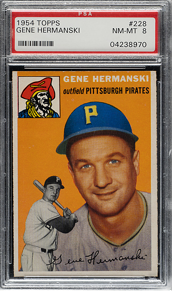 1954 Topps #228 Gene Hermanski PSA NM-MT 8