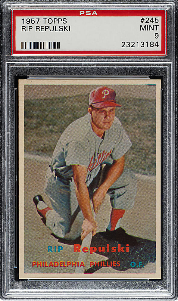 1957 Topps #245 Rip Repulski PSA MINT 9