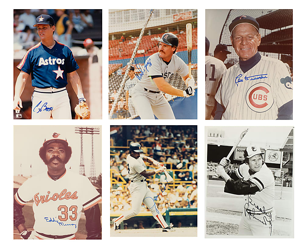 Hall of Fame and Superstar Signed Photograph Collection (37) Including Doby, Gwynn, Rose, and Sandberg