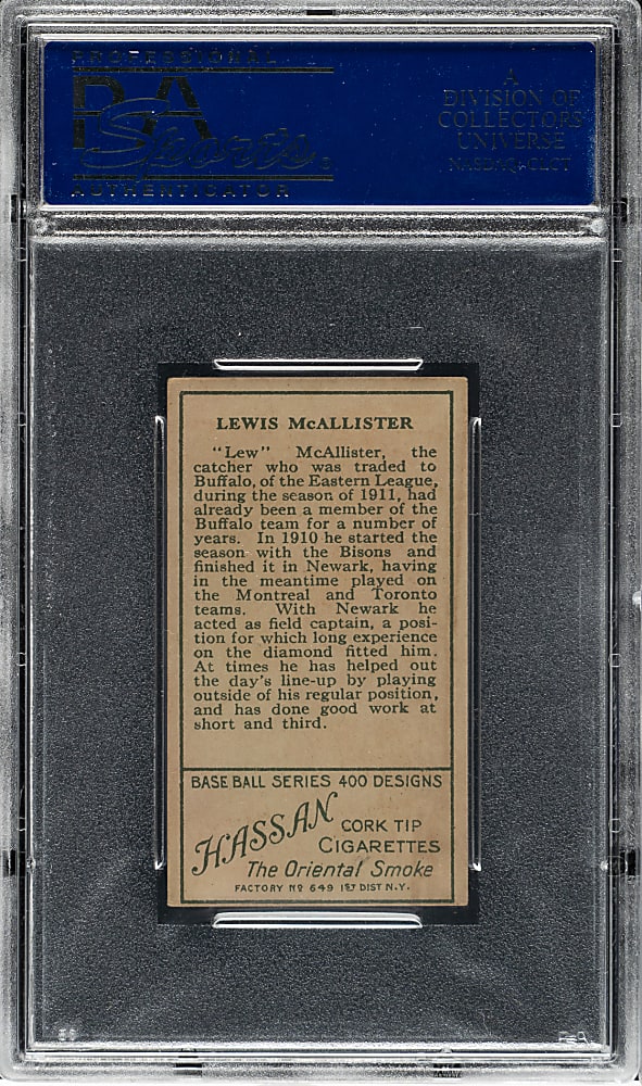 1911 T205 Gold Border Sport McAllister PSA EX 5