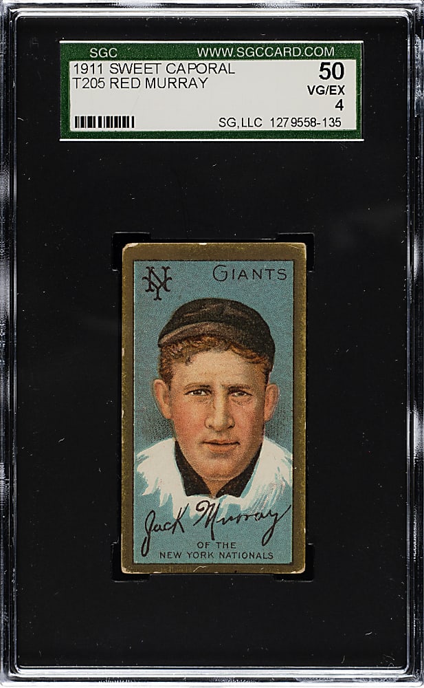 1911 T205 Gold Border Jack Murray SGC VG/EX 50