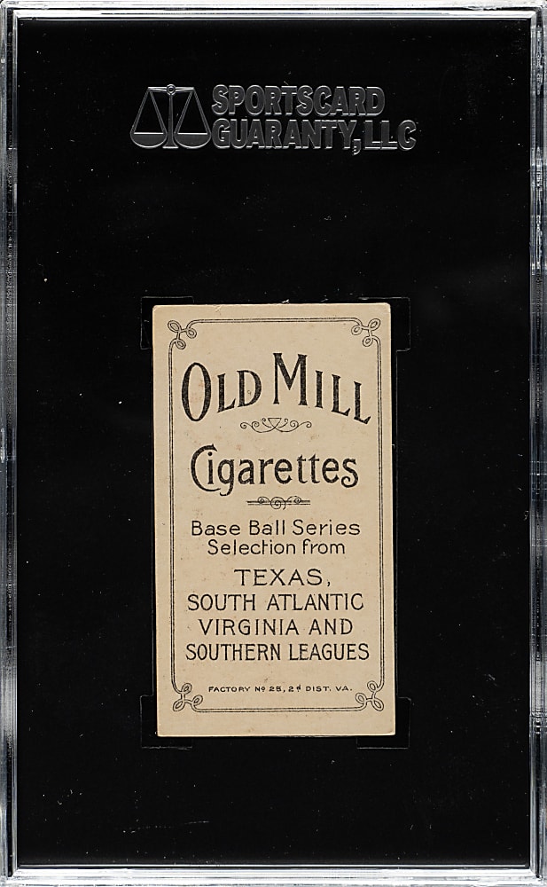 1909-1911 T206 White Border Ed Reagan Southern Leaguer SGC EX 60 - Old Mill Back