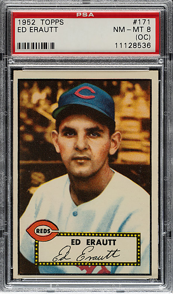 1952 Topps #171 Ed Eraut PSA NM-MT 8 (OC)