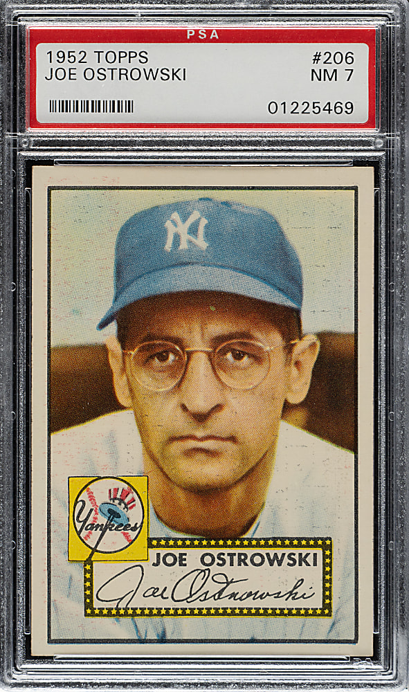 1952 Topps #206 Joe Ostrowski PSA NM 7