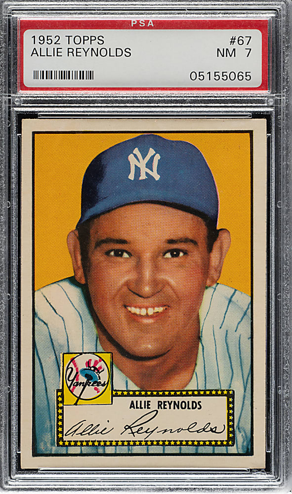 1952 Topps #67 Allie Reynolds PSA NM 7
