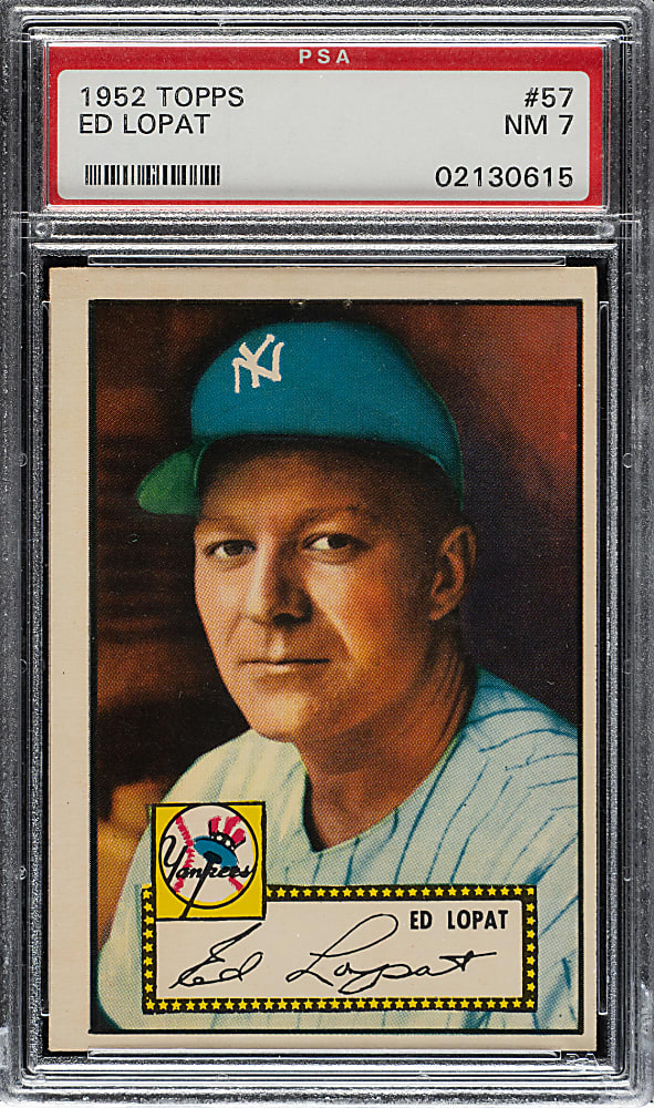 1952 Topps #57 Ed Lopat PSA NM 7