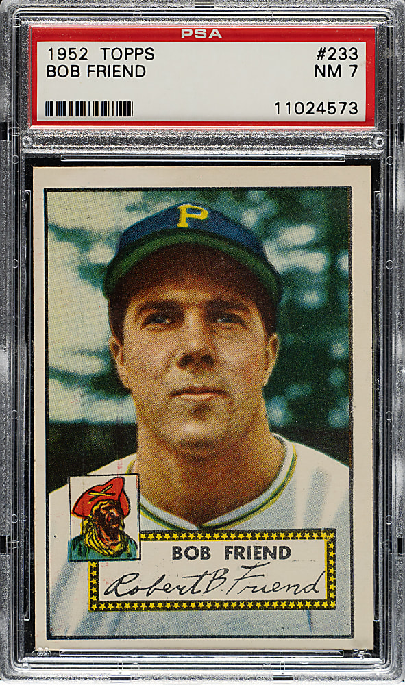 1952 Topps #233 Bob Friend PSA NM 7