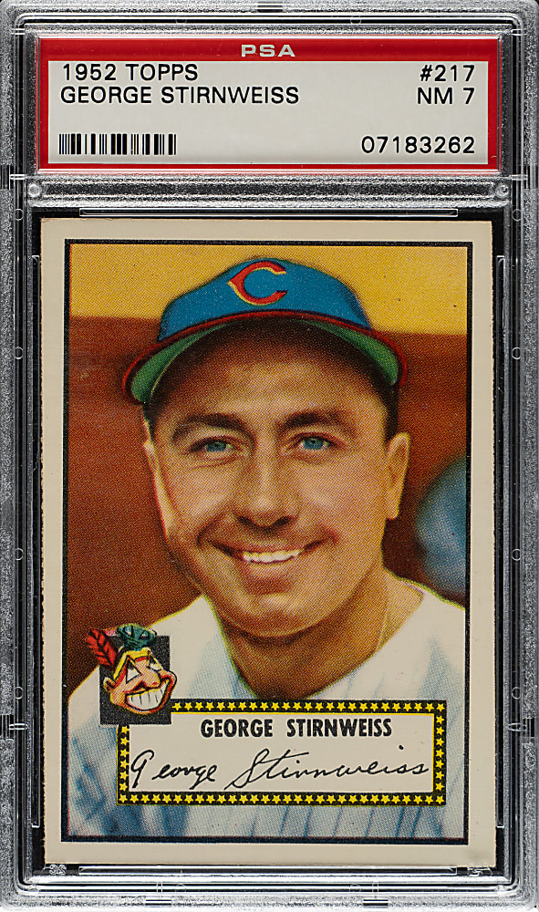 1952 Topps #217 George Stirnweiss PSA NM 7