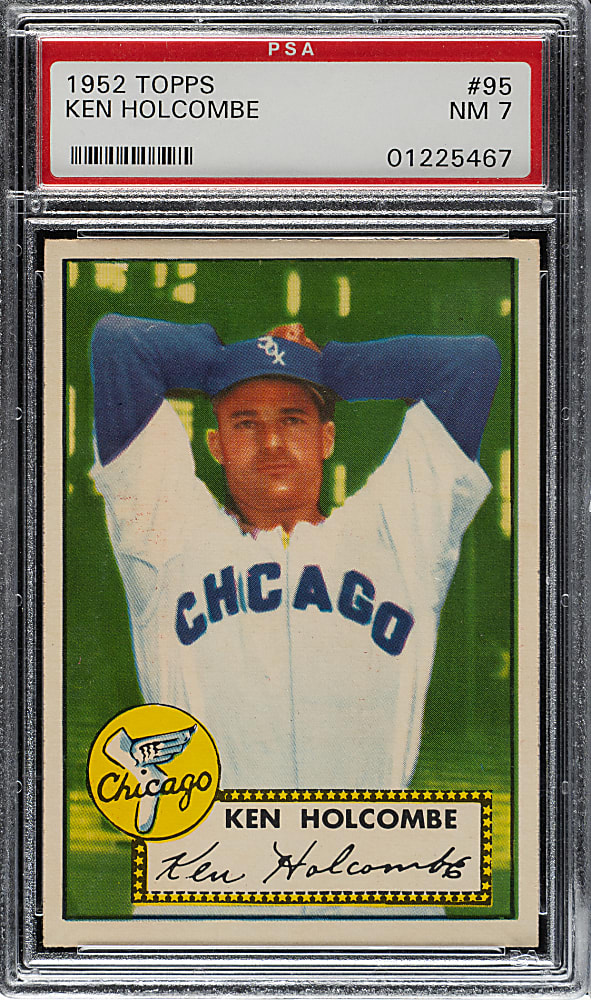 1952 Topps #95 Ken Holcombe PSA NM 7