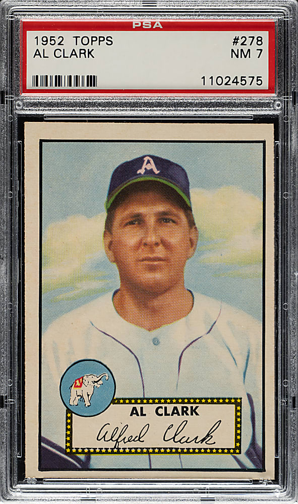 1952 Topps #278 Al Clark PSA NM 7