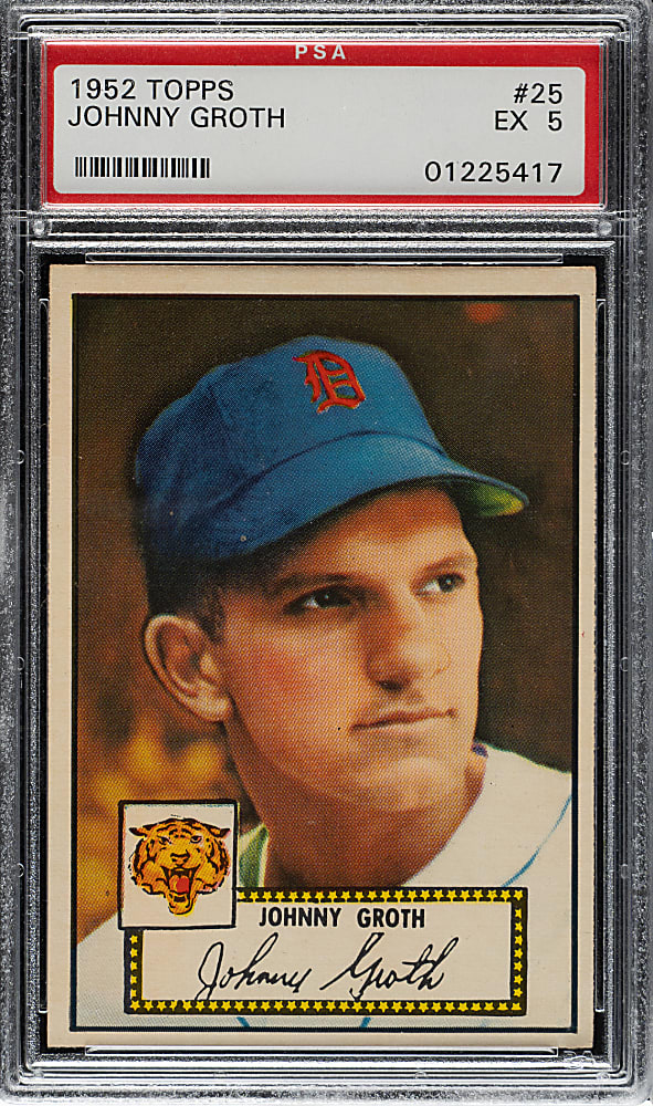 1952 Topps #25 Johnny Groth PSA EX 5