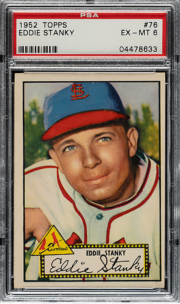 1952 Topps #76 Eddie Stanky PSA EX-MT 6