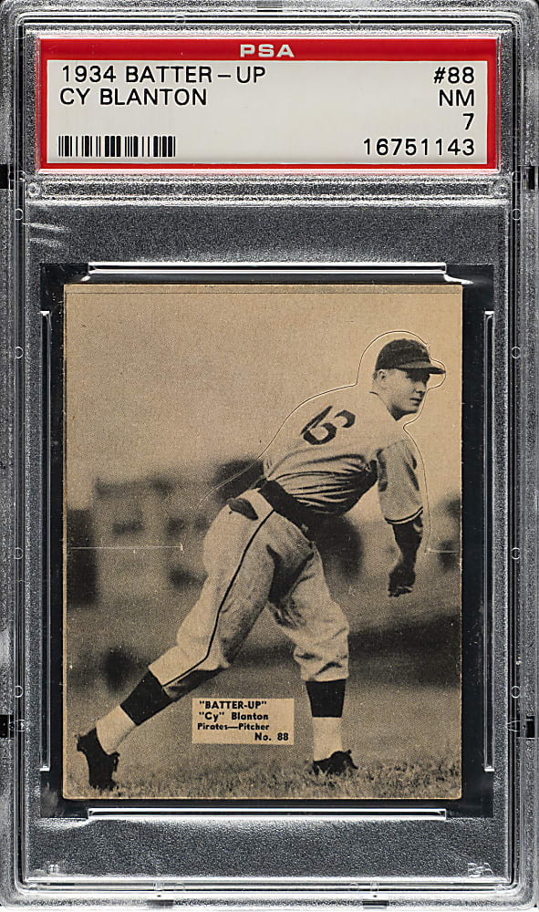 1934-1936 R318 Batter-Up #88 Cy Blanton PSA NM 7