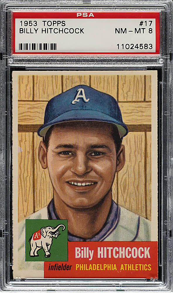 1953 Topps #17 Billy Hitchcock PSA NM-MT 8
