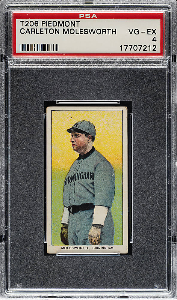 1909-1911 T206 White Border Carlton Molesworth Southern Leaguer PSA VG-EX 4