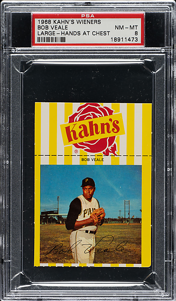 1968 Kahn's Wieners Bob Veale Large PSA NM-MT 8