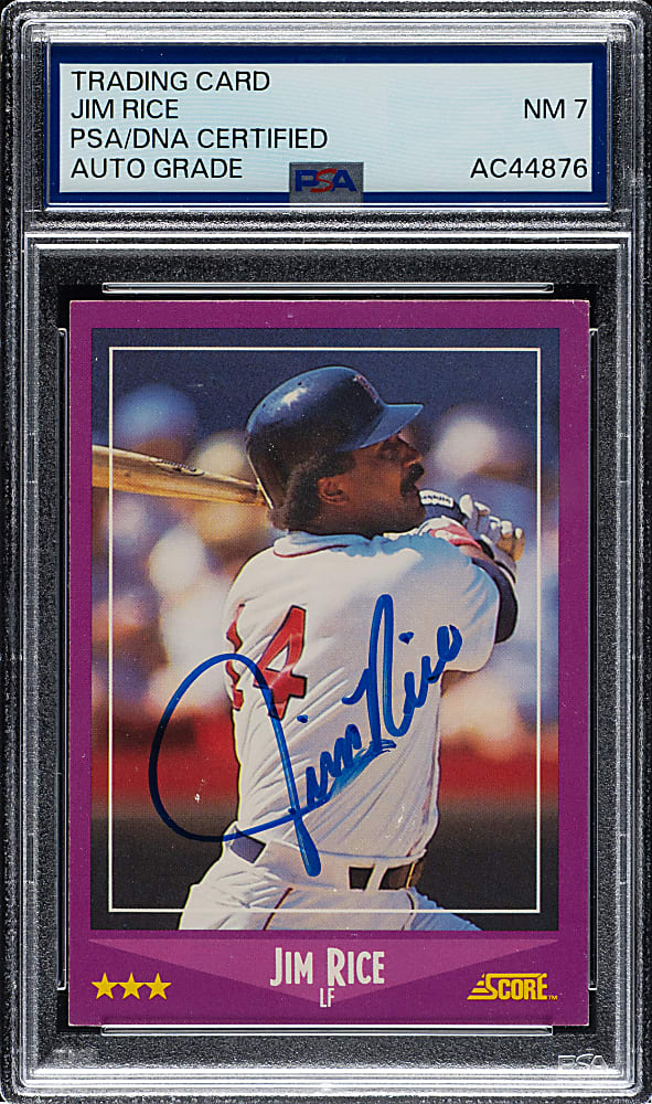 Signed 1988 Score #14 Jim Rice PSA/DNA NM 7