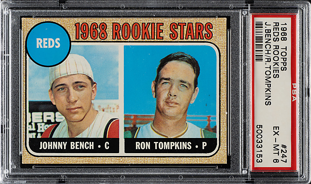 1968 Topps #247 Johnny Bench Rookie PSA EX-MT 6